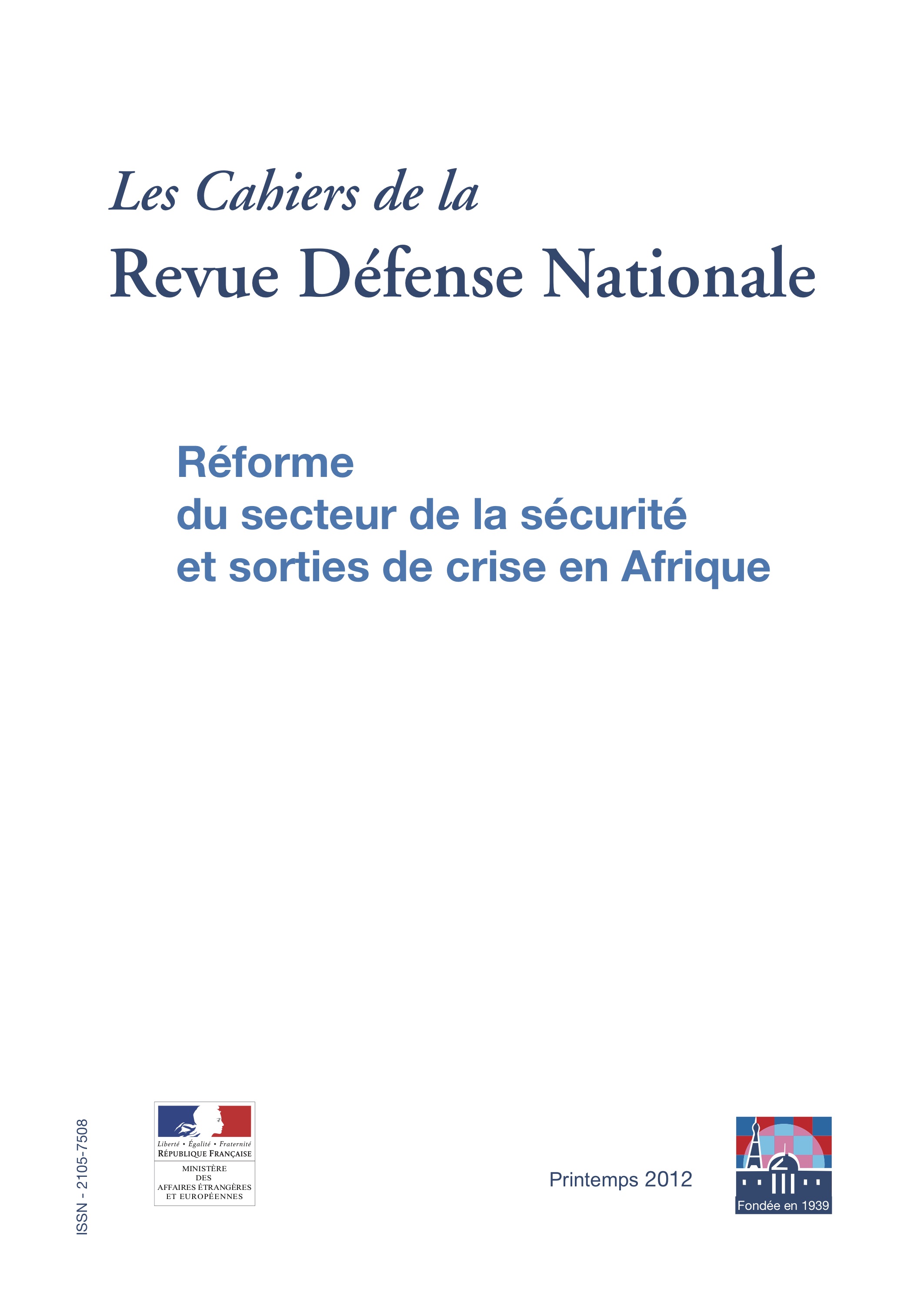 Réformes du secteur de la sécurité et sorties de crise en Afrique